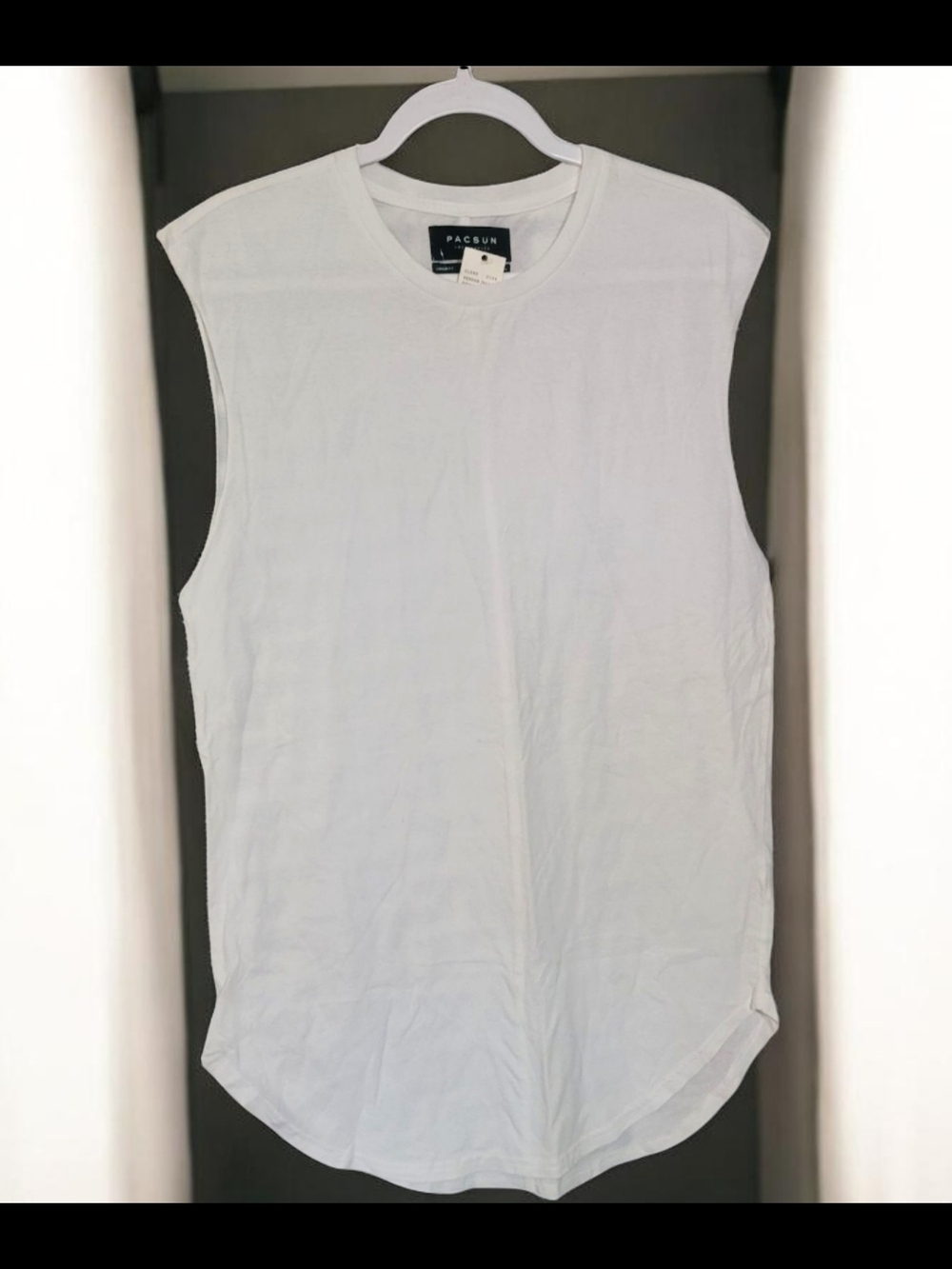 PacSun White Muscle Tank Top